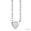 Heart Shape Bezel Set Petite Diamond Fashion Pendant