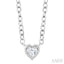 Heart Shape Bezel Set Petite Diamond Fashion Pendant