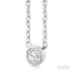 Round Shape Bezel Set Petite Diamond Fashion Pendant