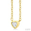 Heart Shape Bezel Set Petite Diamond Fashion Pendant