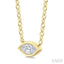 Marquise Shape East-West Bezel Set Petite Diamond Fashion Pendant