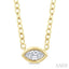 Marquise Shape East-West Bezel Set Petite Diamond Fashion Pendant