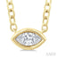 Marquise Shape East-West Bezel Set Petite Diamond Fashion Pendant