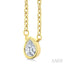 Pear Shape Bezel Set Petite Diamond Fashion Pendant
