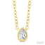 Pear Shape Bezel Set Petite Diamond Fashion Pendant