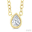 Pear Shape Bezel Set Petite Diamond Fashion Pendant
