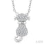 Cat Petite Diamond Fashion Pendant