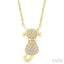 Cat Petite Diamond Fashion Pendant
