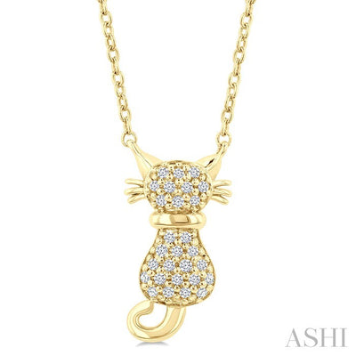 Cat Petite Diamond Fashion Pendant