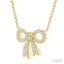 Bow Petite Diamond Fashion Pendant