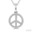 Peace Petite Diamond Fashion Pendant
