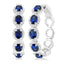 Sapphire & Diamond Halo Hoop Earrings