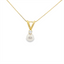 Pearl & Diamond Solitaire Pendant