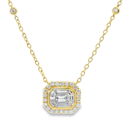 Diamond Halo Necklace