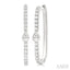 Pear Shape Diamond Fashion Hoop Earrings