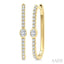 Oval Shape Diamond Fashion Hoop Earrings