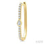 Pear Shape Diamond Fashion Hoop Earrings
