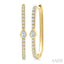 Pear Shape Diamond Fashion Hoop Earrings