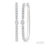 Marquise Shape Diamond Fashion Hoop Earrings