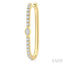 Marquise Shape Diamond Fashion Hoop Earrings
