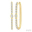 Marquise Shape Diamond Fashion Hoop Earrings