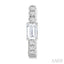 Emerald Shape Petite Diamond Fashion Huggie Earrings
