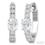 Oval Shape Petite Diamond Fashion Huggie Earrings