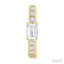 Emerald Shape Petite Diamond Fashion Huggie Earrings