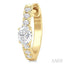 Oval Shape Petite Diamond Fashion Huggie Earrings
