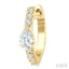 Pear Shape Petite Diamond Fashion Huggie Earrings