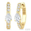 Pear Shape Petite Diamond Fashion Huggie Earrings