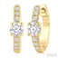 Round Shape Petite Diamond Fashion Huggie Earrings