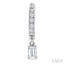 Emerald Shape Petite Diamond Fashion Huggie Earrings