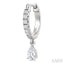 Pear Shape Petite Diamond Fashion Huggie Earrings