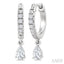 Pear Shape Petite Diamond Fashion Huggie Earrings