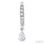 Pear Shape Petite Diamond Fashion Huggie Earrings