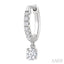 Round Shape Petite Diamond Fashion Huggie Earrings