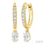 Oval Shape Petite Diamond Fashion Huggie Earrings