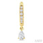 Pear Shape Petite Diamond Fashion Huggie Earrings