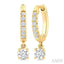 Round Shape Petite Diamond Fashion Huggie Earrings