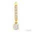 Round Shape Petite Diamond Fashion Huggie Earrings