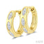 Marquise Shape Petite Diamond Huggie Earrings