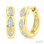 Marquise Shape Petite Diamond Huggie Earrings