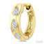 Pear Shape Petite Diamond Huggie Earrings