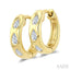 Pear Shape Petite Diamond Huggie Earrings