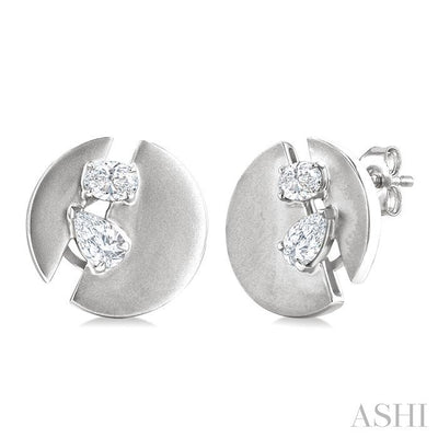 Split Circle Diamond Fashion Earrings