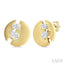 Split Circle Diamond Fashion Earrings