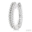 Two Row Petite Diamond Huggie Fashion Earrings
