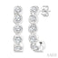 Bezel Set Petite Diamond Half Hoop Earrings
