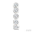 Bezel Set Petite Diamond Half Hoop Earrings